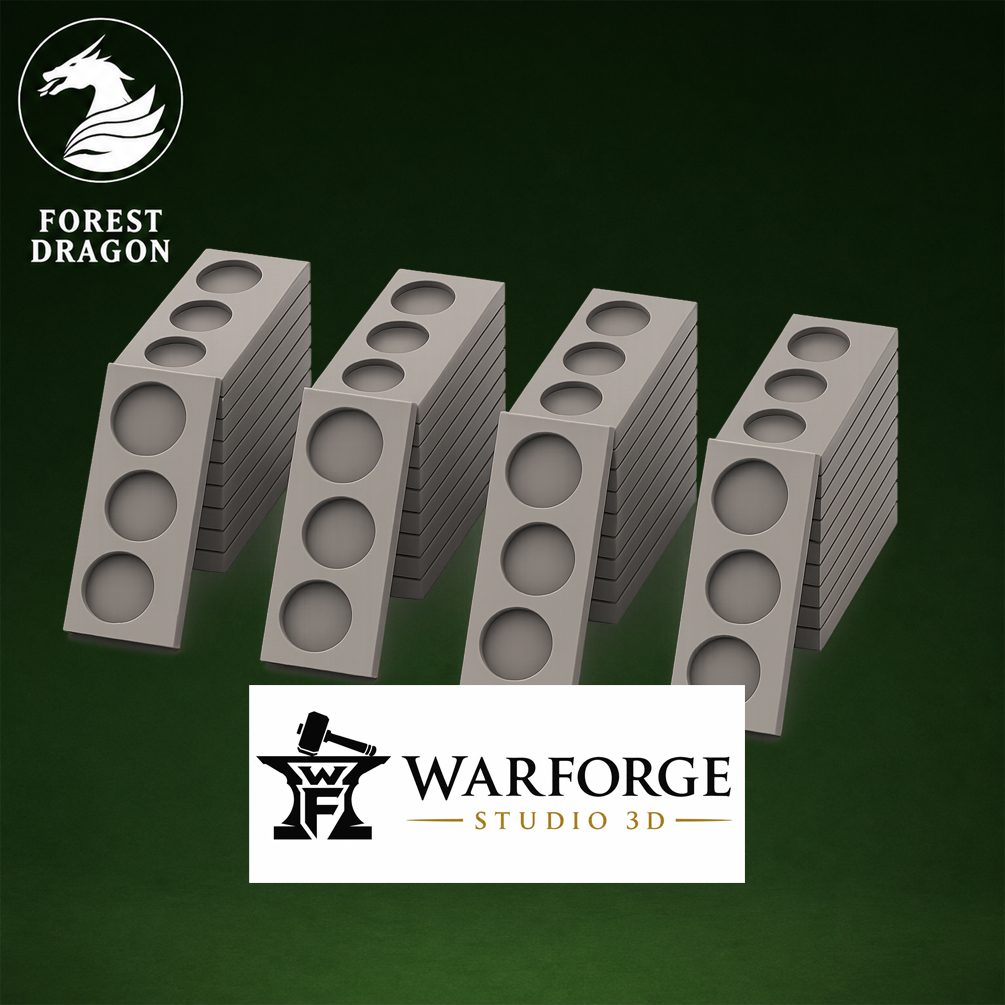 [FD-BASES-3SL-10] Peana 3 huecos lisa (10mm)