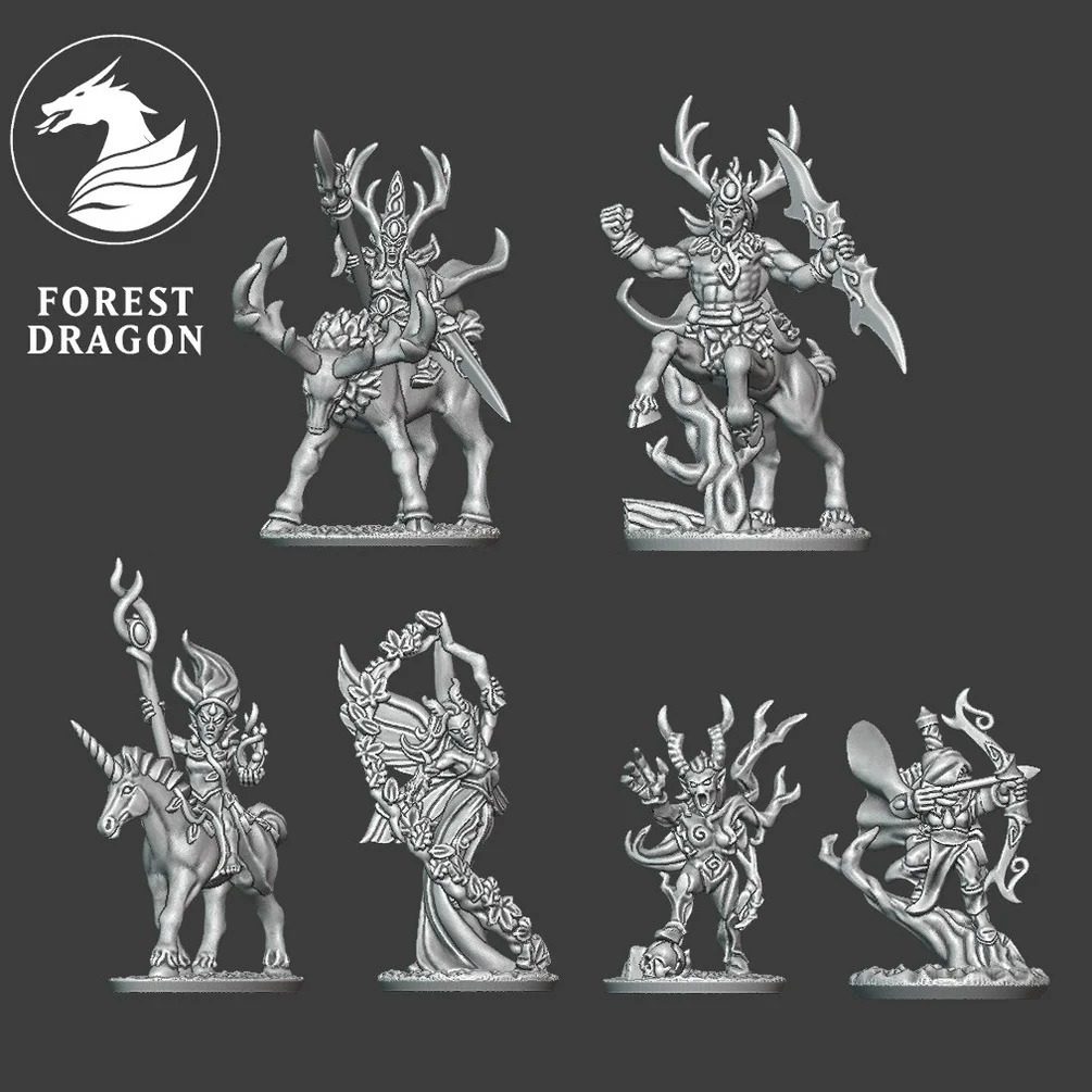 [FD-WOOD-HER-10] Pack de héroes Elfos del Bosque (10mm)