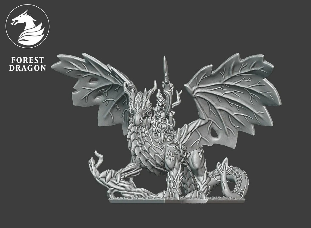 [FD-WOOD-FDH-10] Hero on Deepwood Dragon (10mm)