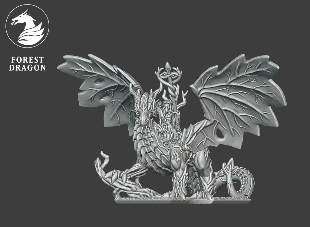 [FD-WOOD-FDM-10] Mago en Dragón del Bosque Profundo (10mm)