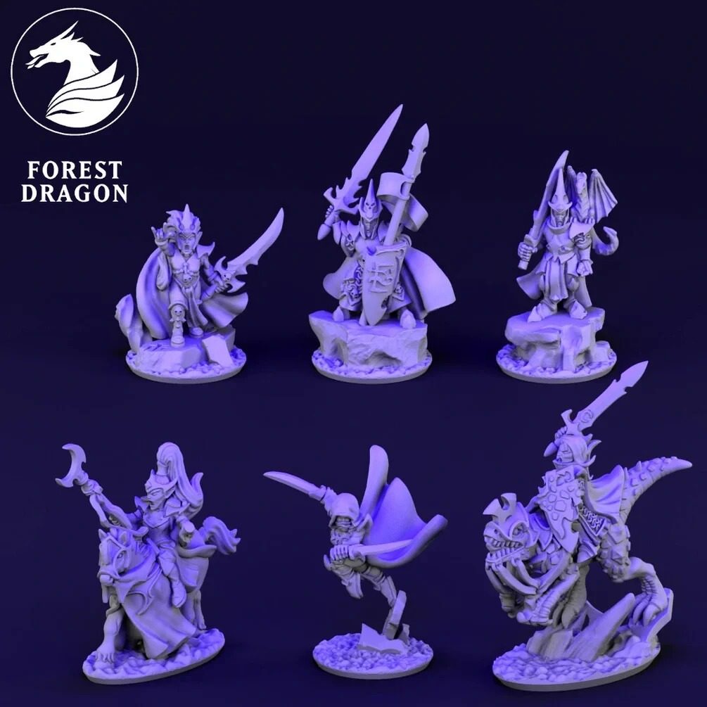 [FD-DARKELVES-HER-10] Pack de héroes Elfos Sombríos (10mm)