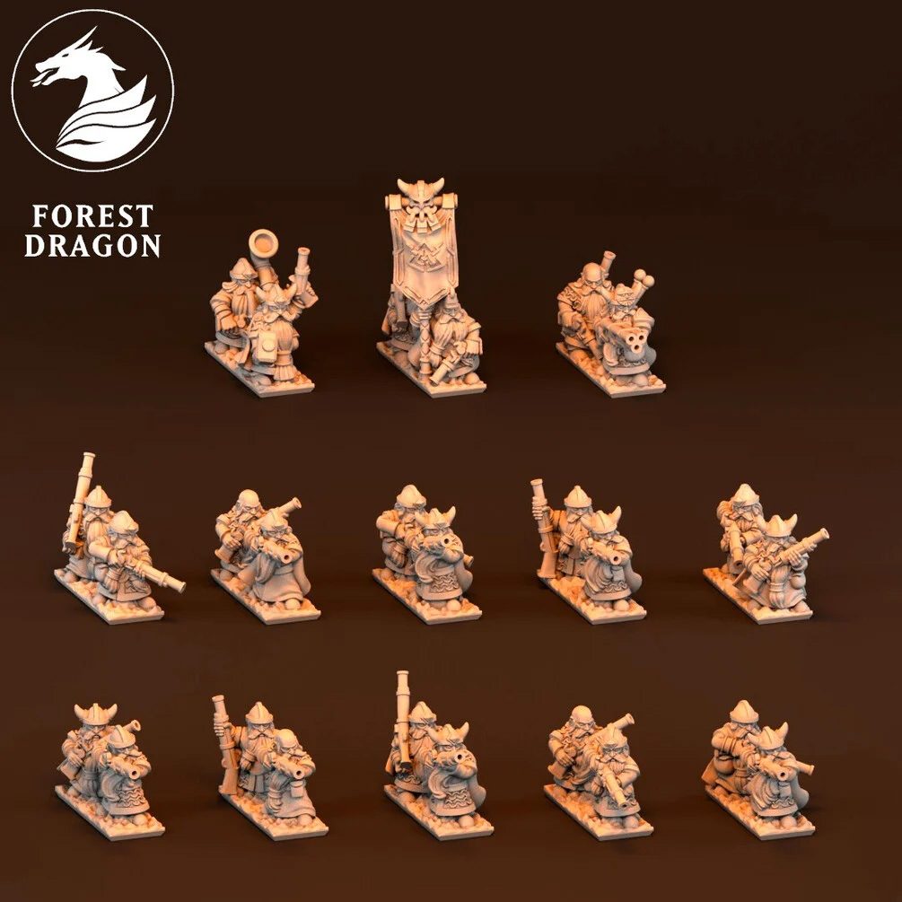 [FD-DWARF-MUS-10] Dwarf Gunners (10mm)