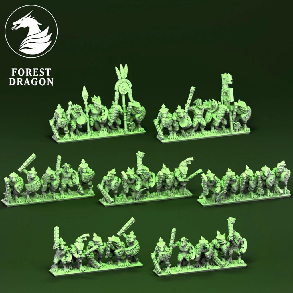 [FD-HLA-WAR-10] Guerreros Reptilianos (10mm)