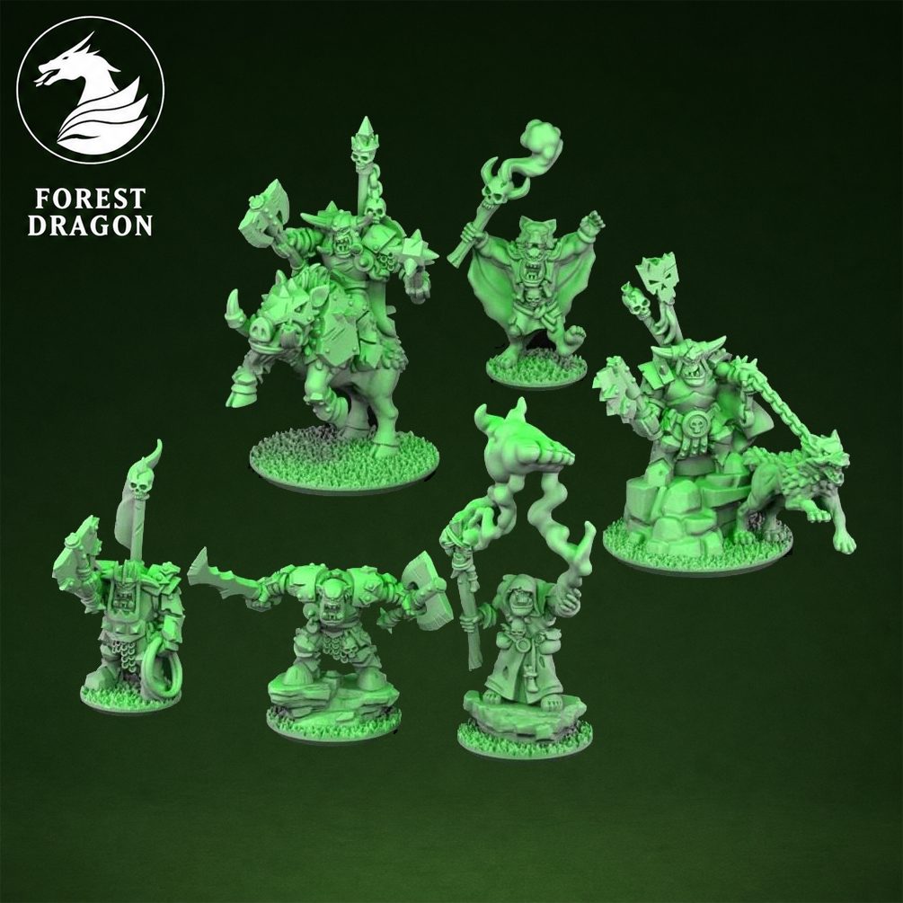 [FD-ORCS-HER-10] Pack héroes Orcos (10mm)