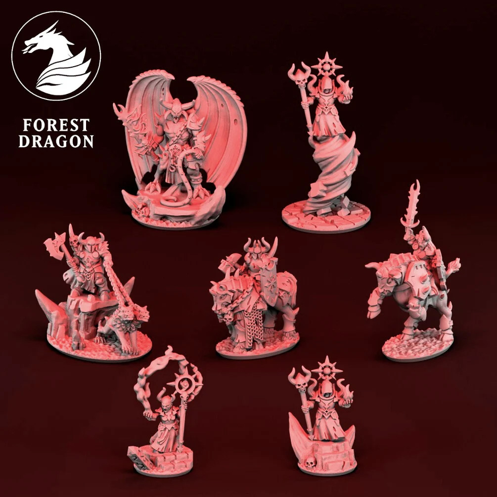 [FD-CHAOS-HER-10] Pack héroes del Caos (10mm)