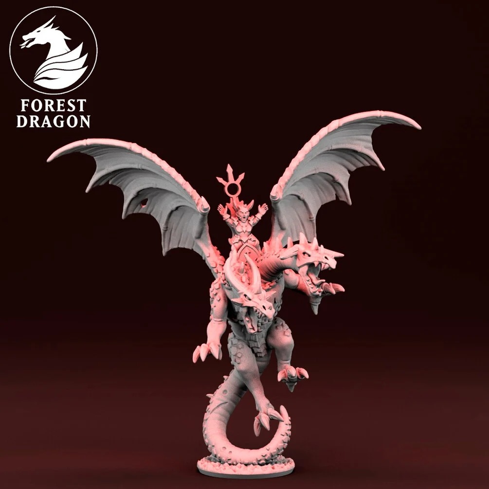 [FD-CHAOS-DRS-10] Hechicero en dragón (10mm)