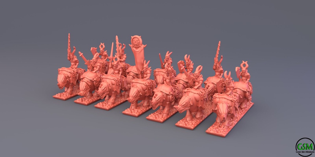 [GSM-BLOOD-CAV-10] Jinetes de Bestia Acorazada (10mm)