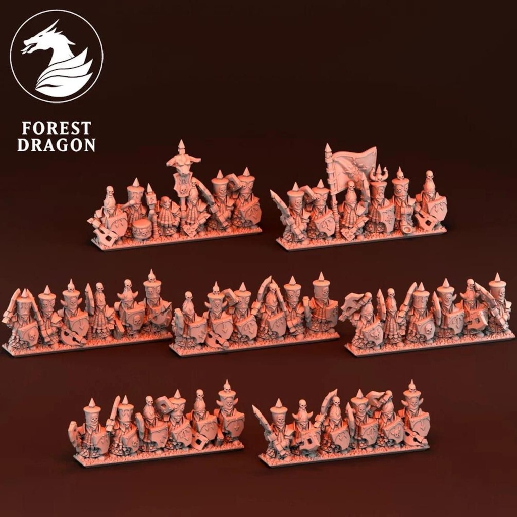 [FD-CHAOSDWARF-WARH-10] Guerreros Enanos - Gran Sombrero (10mm)
