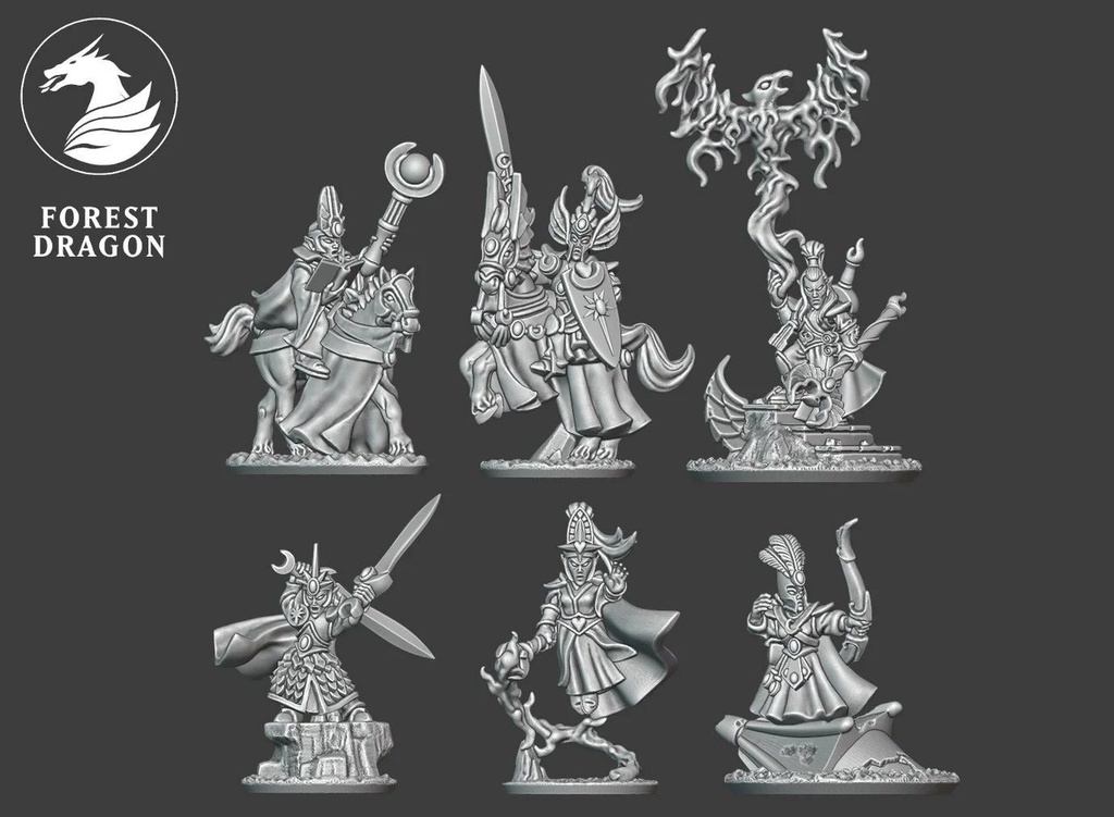 [FD-HIGHELVES-HER-10] Pack Héroes Elfos Nobles (10mm)