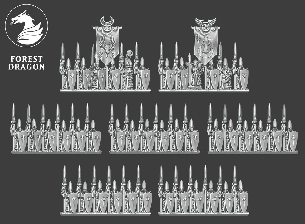 [FD-HIGHELVES-SPE-10] Elven Spearmen (10mm)