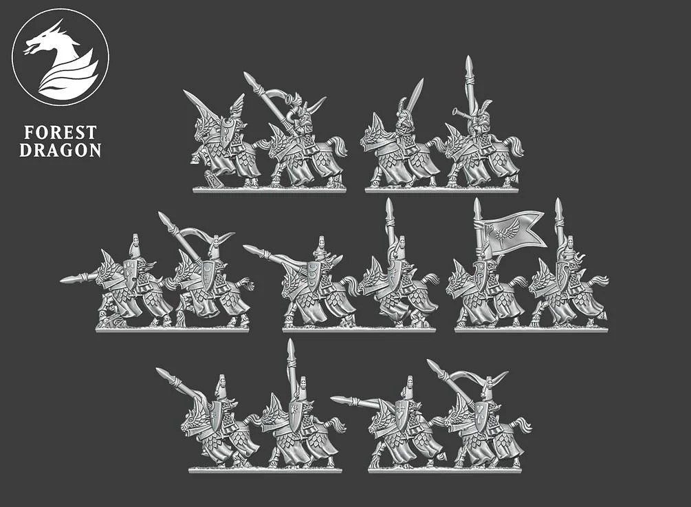 [FD-HIGHELVES-SIL-10] Caballeros Nobles Élficos (10mm)
