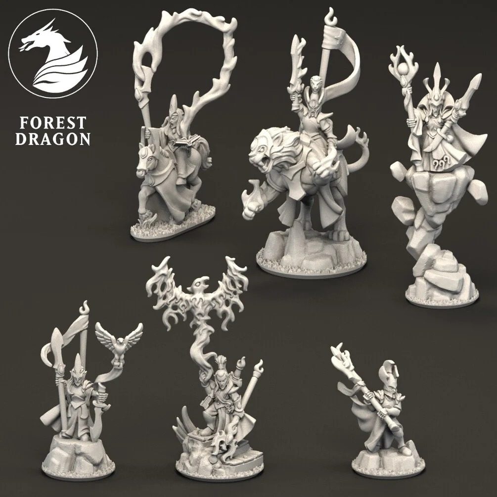 [FD-NOBLELF-HER-10] Pack Héroes Elfos Corte Aurethil (10mm)
