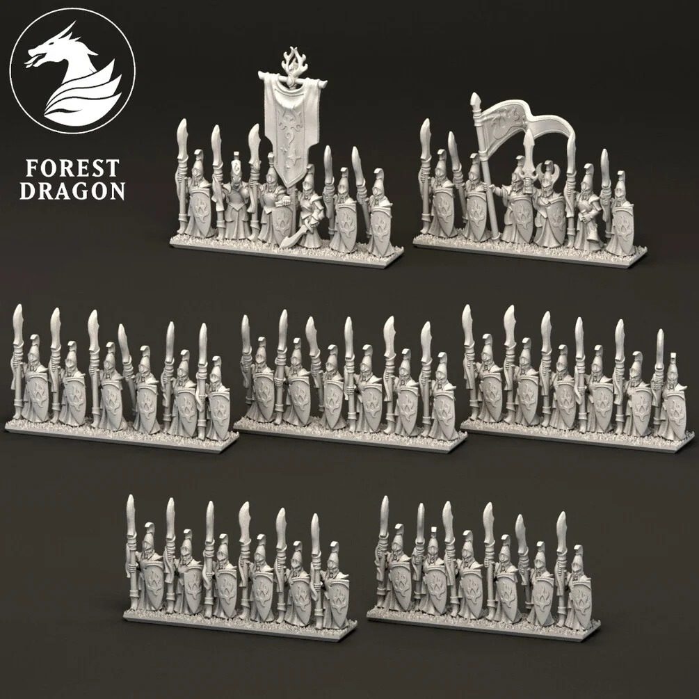 [FD-NOBLELF-SPE-10] Lanceros Élficos de Aurethil (10mm)