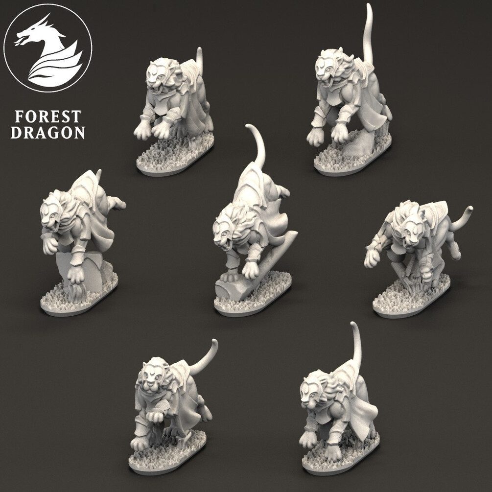 [FD-NOBLELF-LIO-10] Lions of Aurethil (10mm)