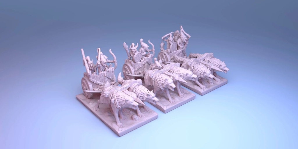 [GSM-GOBLINS-CHA-10] Goblin War Chariots (10mm)