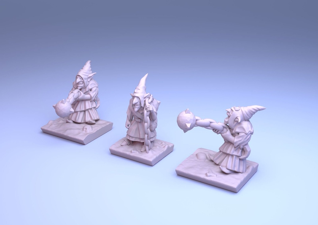 [GSM-GOBLINS-FAN-10] Hooded Goblin Chain Swingers (10mm)