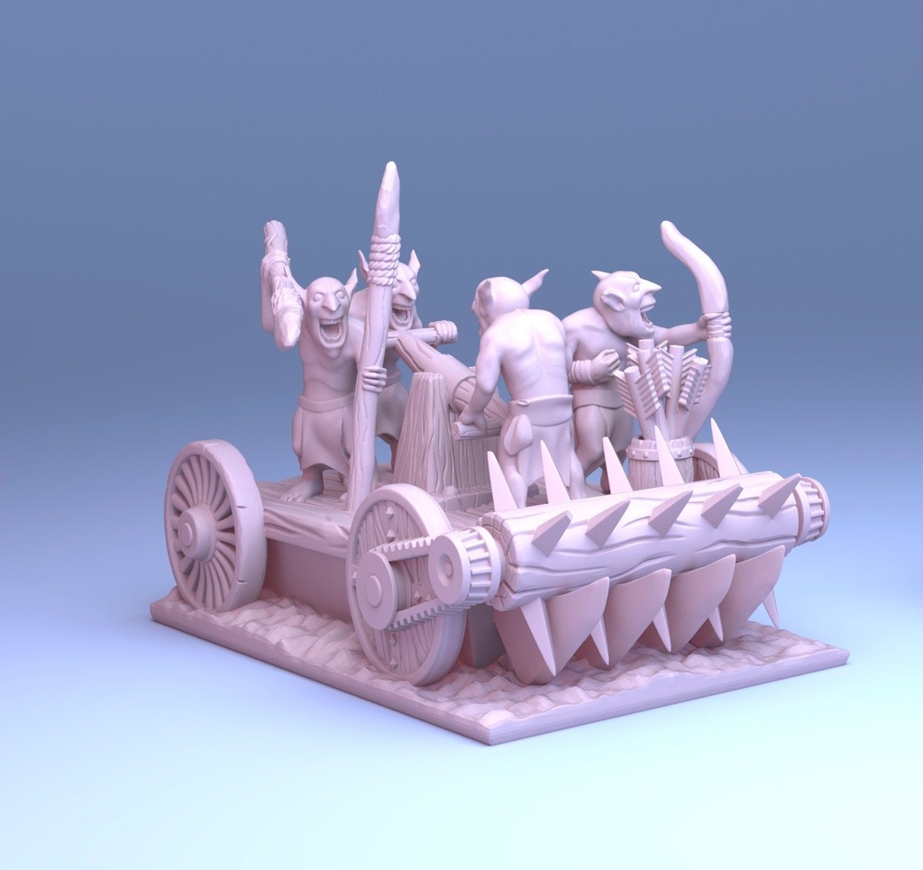 [GSM-GOBLINS-PU2-10] Vagoneta Goblin Machacadora (10mm)