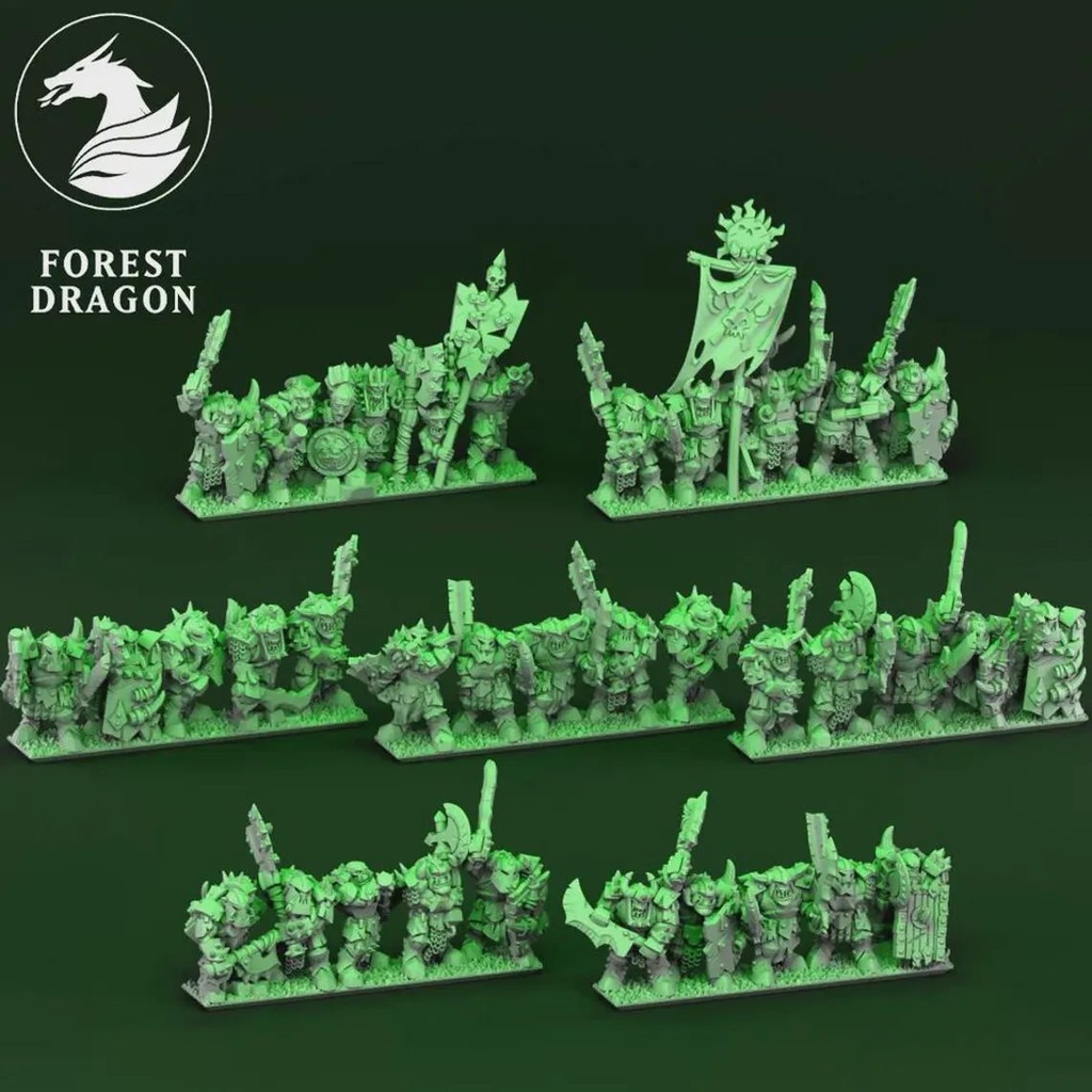 [FD-ORCS-BOR-10] Armored Orcs (10mm)