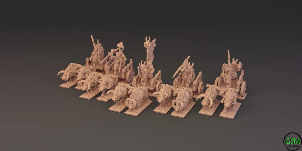 [GSM-BEAST-CHA-10] Carros de Guerra Bestia (10mm)