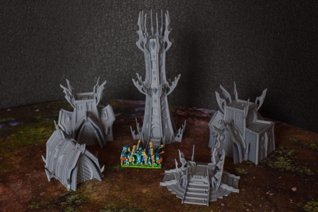 [TXA-DARKELFBUILDING-SET-10] Shadow Elven Buildings