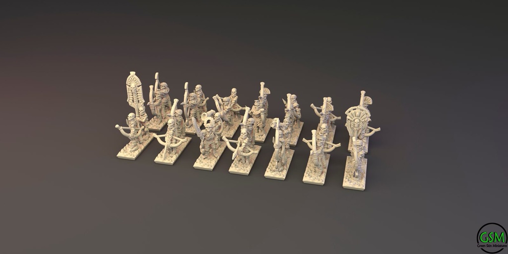 [GSM-SAND-ARC-10] Skeleton Archers (10mm)